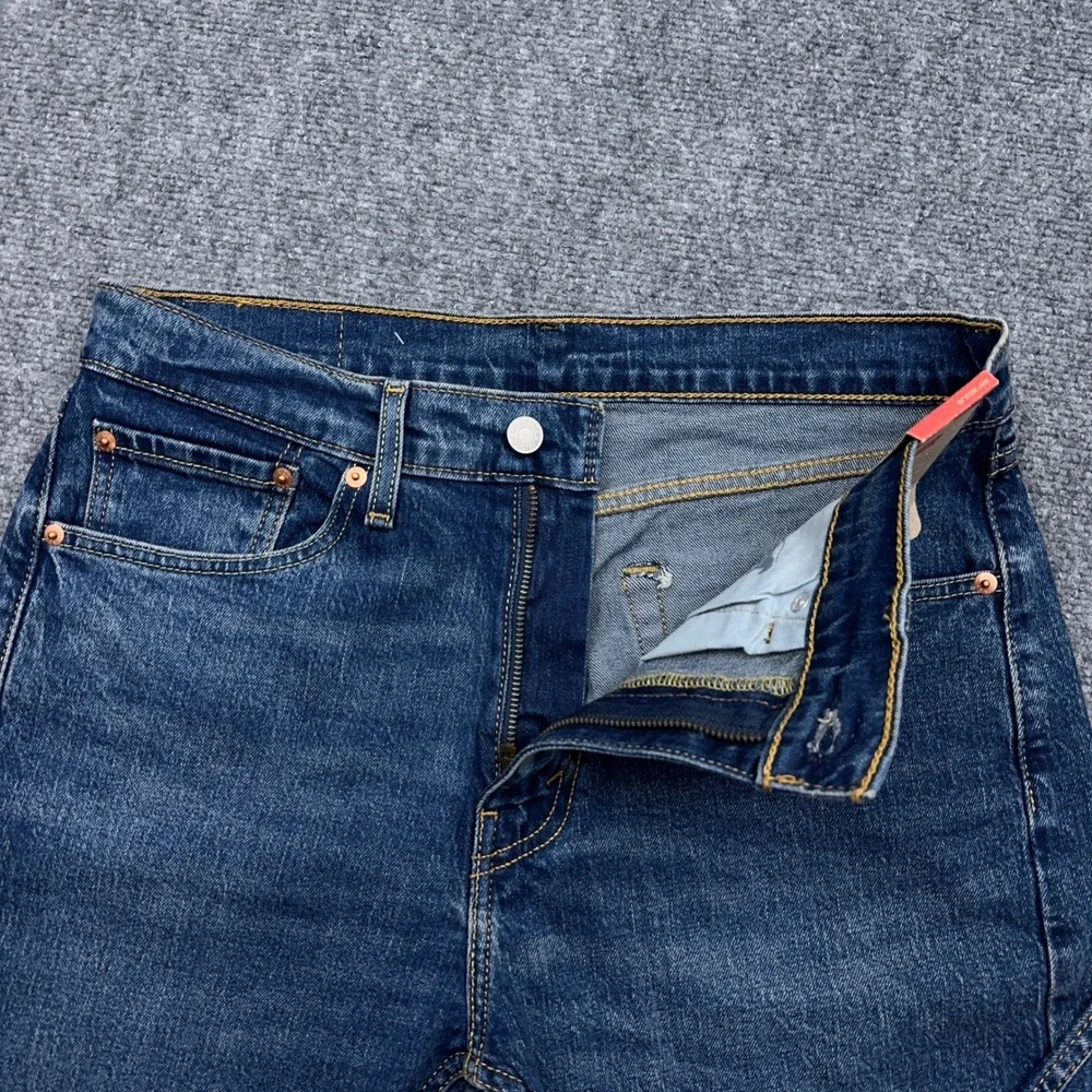 NEW Levi's 505 Jeans Men's 32x34 Blue Regular Straight Stretch Denim Medium Wash